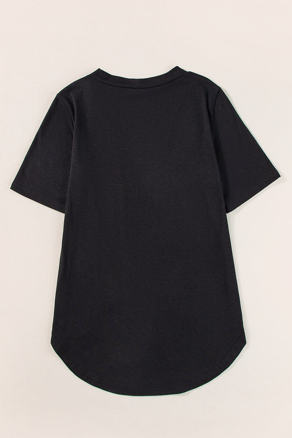 Minimal V Neck Pocket Tee - Black/Grey