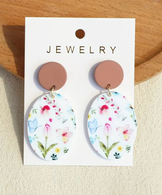 Floral Butterfly Earrings