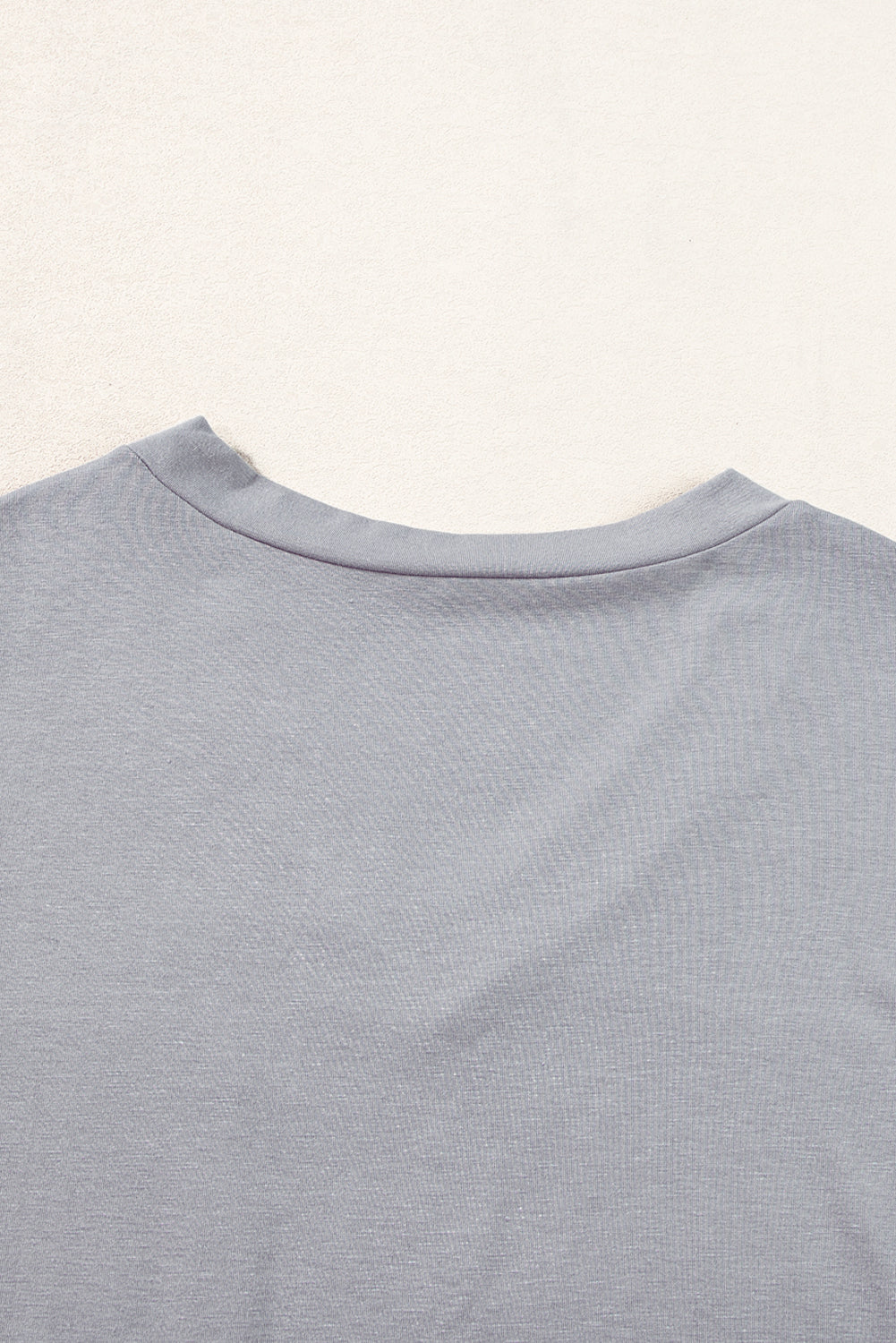 Minimal V Neck Pocket Tee - Black/Grey