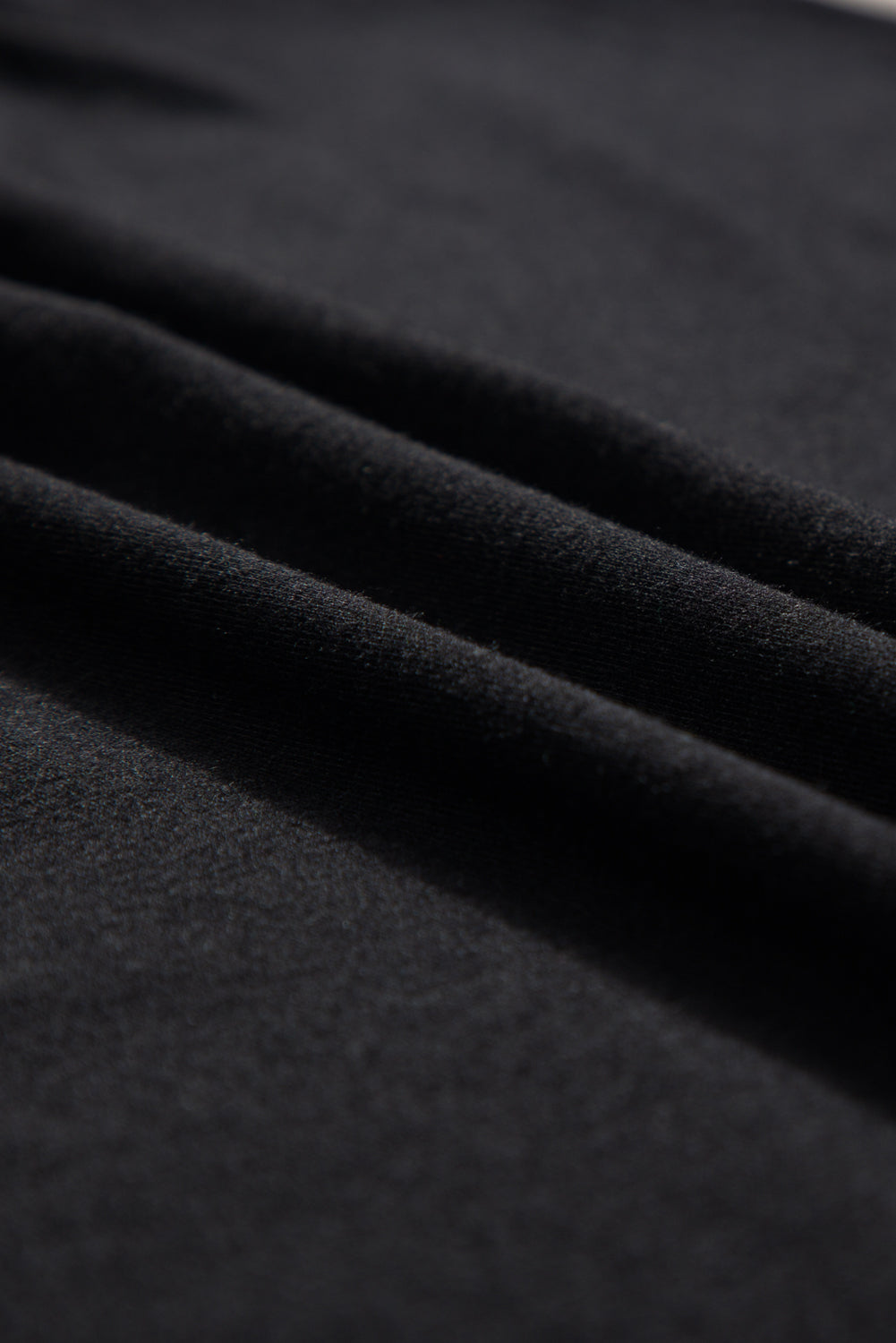 Minimal V Neck Pocket Tee - Black/Grey