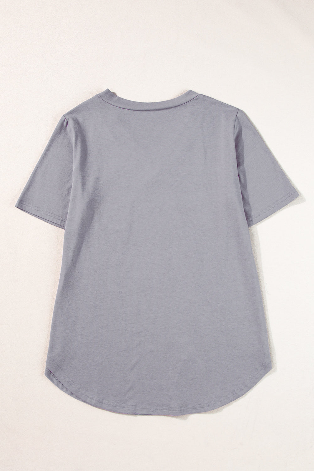 Minimal V Neck Pocket Tee - Black/Grey