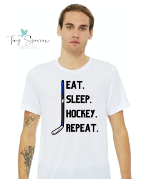 Eat. Sleep. Hockey. Repeat Graphic Tee