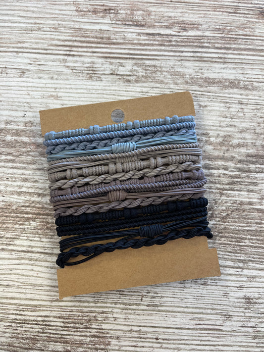 Boho Hair Tie Set (10pc) Night Sky