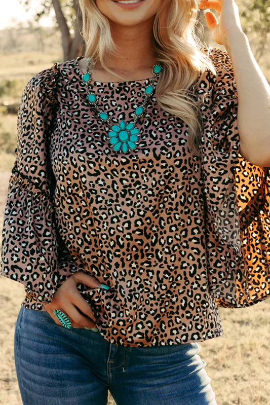 Leopard Print Belle Blouse