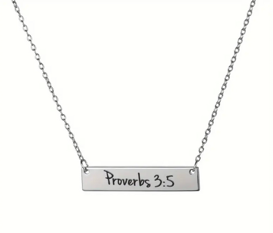 Proverbs 3:5 Necklace